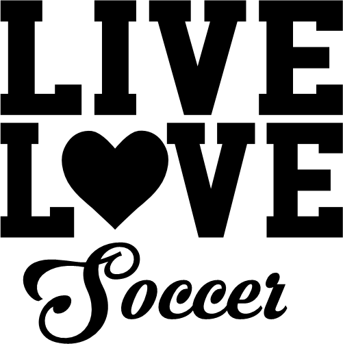 (067-05-1L) Live Love Soccer I Heart Iron-On Transfer