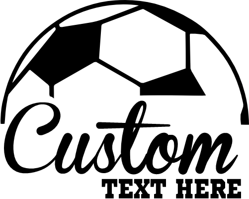 (067-07-1B) Soccer Custom Text Iron-On Transfer