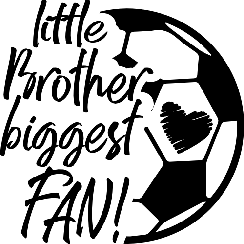 (067-07-1I) Little Brother Biggest Fan Soccer Iron-On Transfer