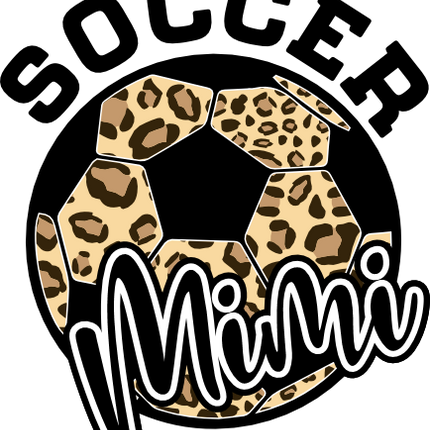 (067-07-1J) Soccer Mimi Leopard Ball Iron-On Transfer