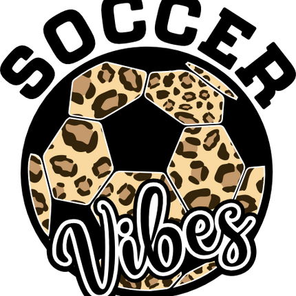 (067-07-1K) Soccer Vibes Leopard Ball Iron-On Transfer