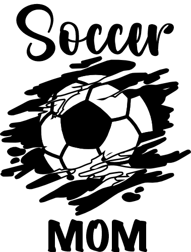 (067-07-1M) Soccer Mom Grunge Iron-On Transfer