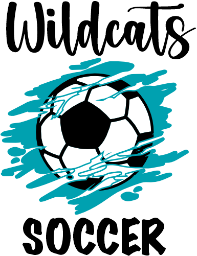 (067-07-1M) Wildcats Soccer Grunge Iron-On Transfer