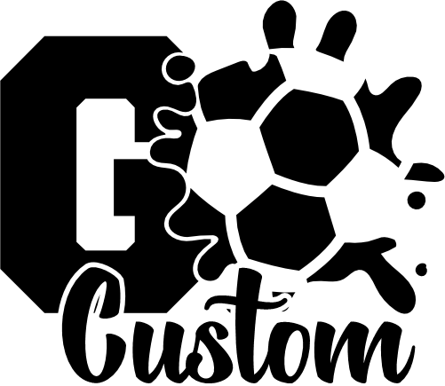 (067-07-1N) Go Team Mascot Soccer Custom Iron-On Transfer