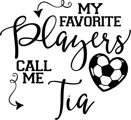 (067-07-1O) My Favorites Player Call Me Tia Soccer Iron-On Transfer
