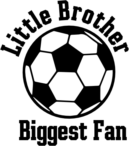 (067-07-1Q) Little Brother Biggest Fan Soccer Iron-On Transfer