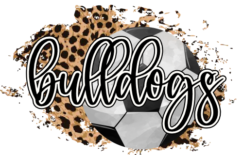 (067-07-1R) Bulldogs Soccer Leopard Iron-On Transfer