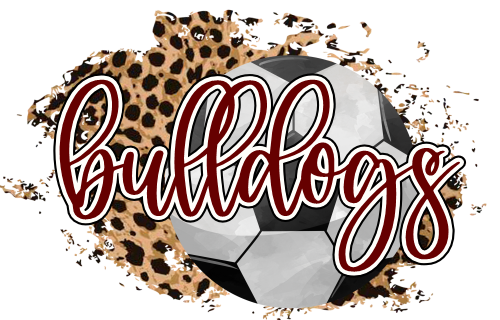 (067-07-1R) Bulldogs Soccer Leopard Iron-On Transfer