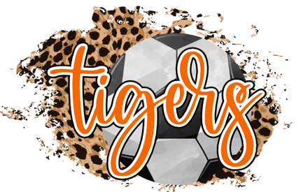 (067-07-1R) Tigers Soccer Leopard Iron-On Transfer