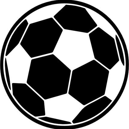 (s067-1-2C) Black White Soccer Ball