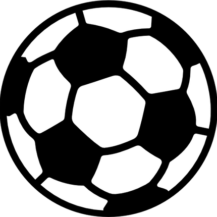 (s067-1-2D) Black White Soccer Ball