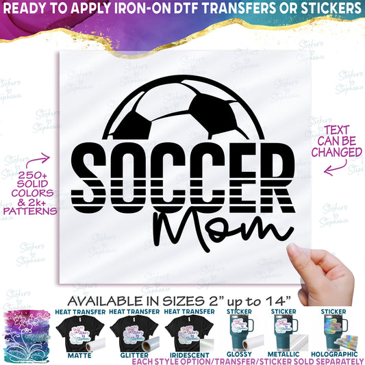 (s067-8G) Soccer Team Family Mom Custom Text