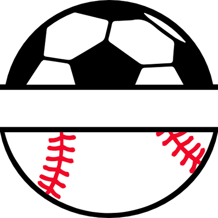 (067-02-I) Soccer Baseball Split Ball Text