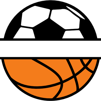 (067-02-K) Soccer Basketball Split Ball Text