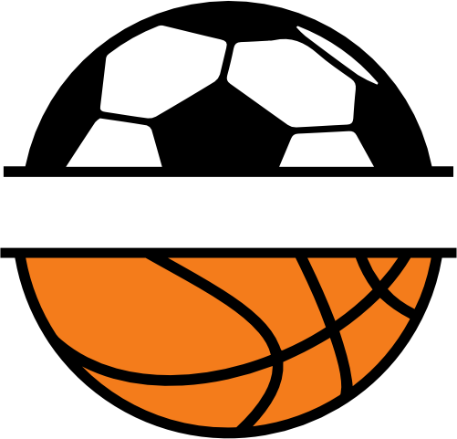 (067-02-K) Soccer Basketball Split Ball Text