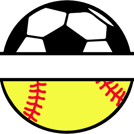 (067-02-L) Soccer Softball Split Ball Text