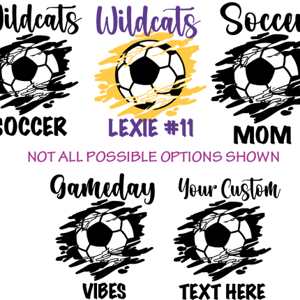 (s067-8D) Soccer Team Name Family Custom Text