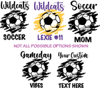 (s067-8D) Soccer Team Name Family Custom Text