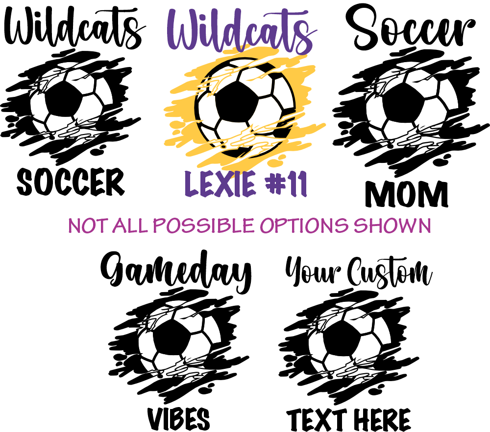 (s067-8D) Soccer Team Name Family Custom Text