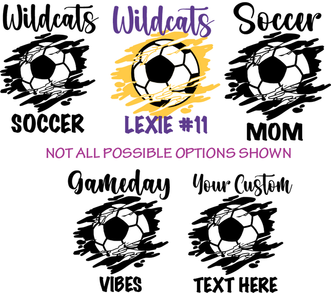 (s067-8D) Soccer Team Name Family Custom Text
