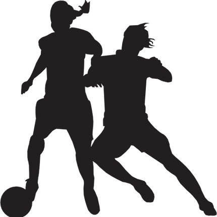 (s067-5-F) Ladies Lady Soccer Player Silhouette