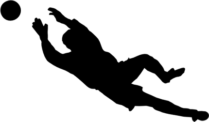 (s067-5-N) Men's Soccer Player Silhouette