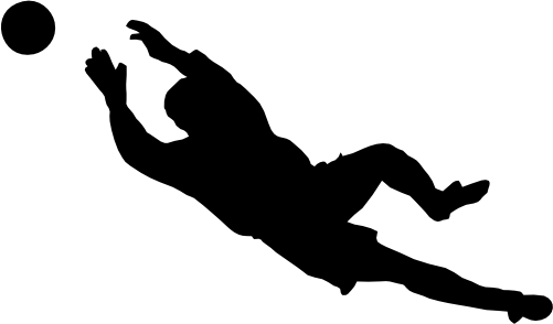 (s067-5-N) Men's Soccer Player Silhouette