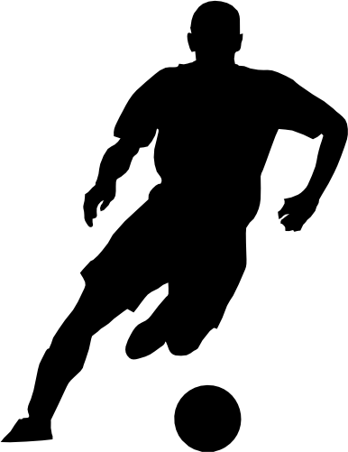 (s067-5-P) Men's Soccer Player Silhouette