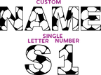 (s067-3) Soccer Letters, Numbers, Name or Custom Text