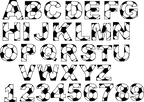 (s067-3) Soccer Letters, Numbers, Name or Custom Text