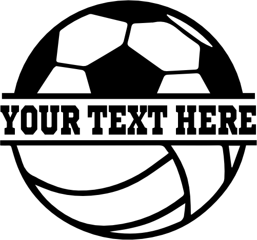 (067-02-J) Soccer Volleyball Split Ball Text