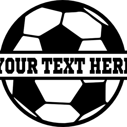 (s067-2-G) Soccer Ball Split Team Name or Custom Text