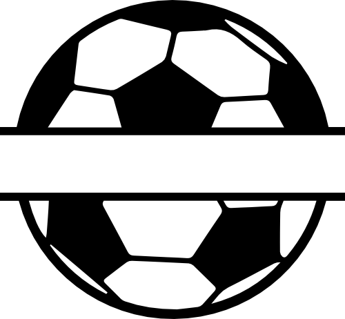 (s067-2-G) Soccer Ball Split Team Name or Custom Text