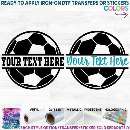 (s067-2E) Soccer Split Team Name Custom Text