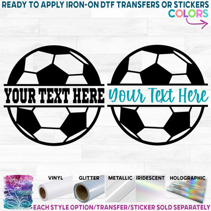 (s067-2D) Soccer Split Team Name Custom Text