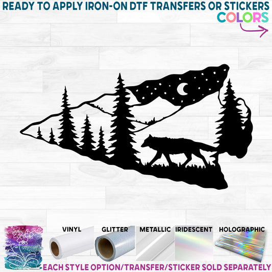 (s006-2-4) Arrowhead Wolf Silhouette