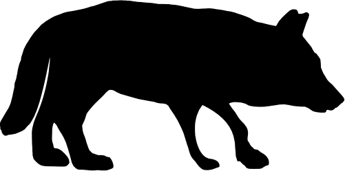 (s006-2-F) Wolf Silhouette