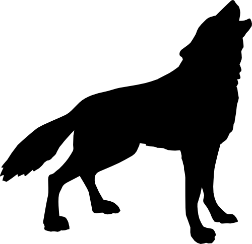 (s006-2-G) Wolf Silhouette