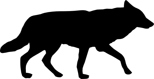(s006-2-H) Wolf  Silhouette