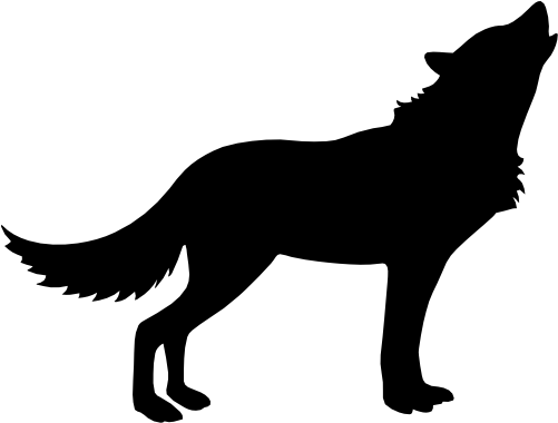 (s006-2-I) Wolf Silhouette