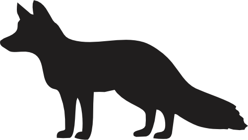 (s006-2-J) Fox Silhouette