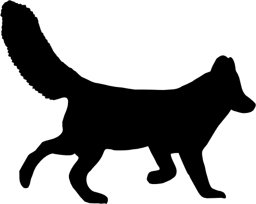 (s006-2-L) Fox Silhouette