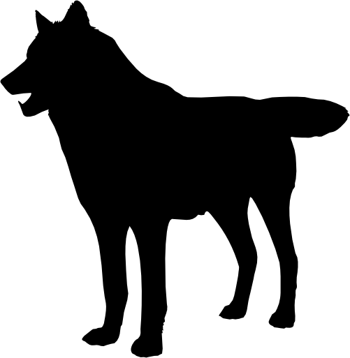 (s006-2-Q) Wolf Silhouette