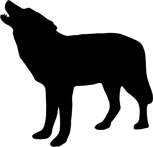 (s006-2-R) Wolf Silhouette