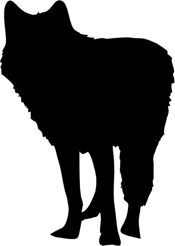 (s006-2-S) Wolf Silhouette