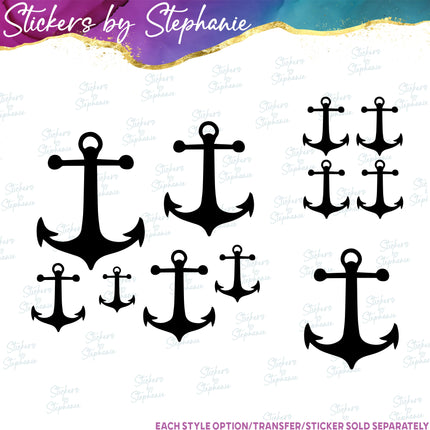(s7-01-105) Anchor Silhouette Iron-On Transfer