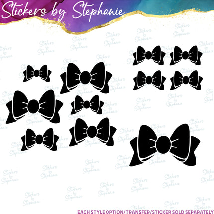 (s7-01-109) Bow, Hair, Cheer Iron-On Transfer