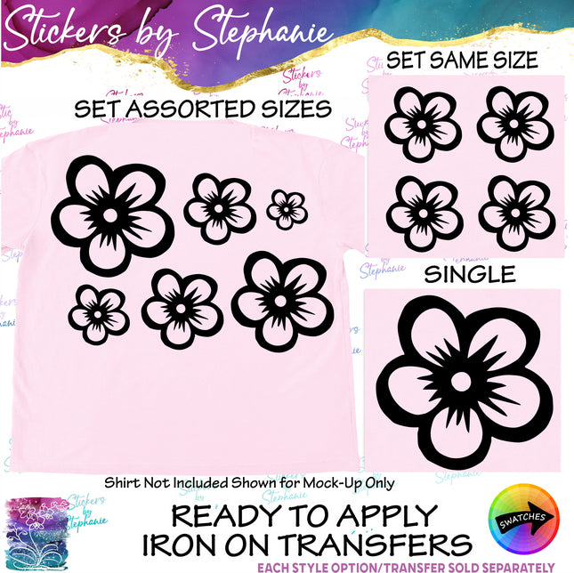 (s7-01-113) Cherry Blossom, Sakura Flower Iron-On Transfer