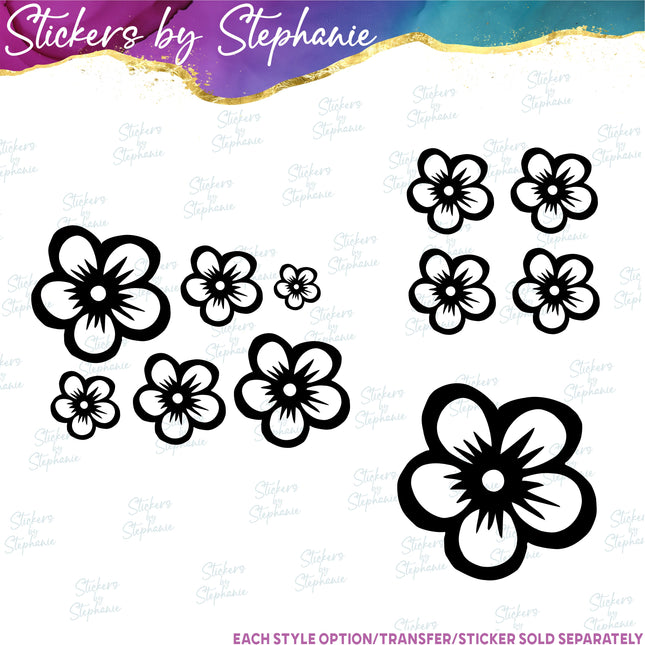 (s7-01-113) Cherry Blossom, Sakura Flower Iron-On Transfer