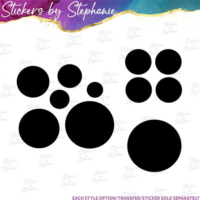 (s7-01-114) Circle, Polka Dot, Bubbles Iron-On Transfer